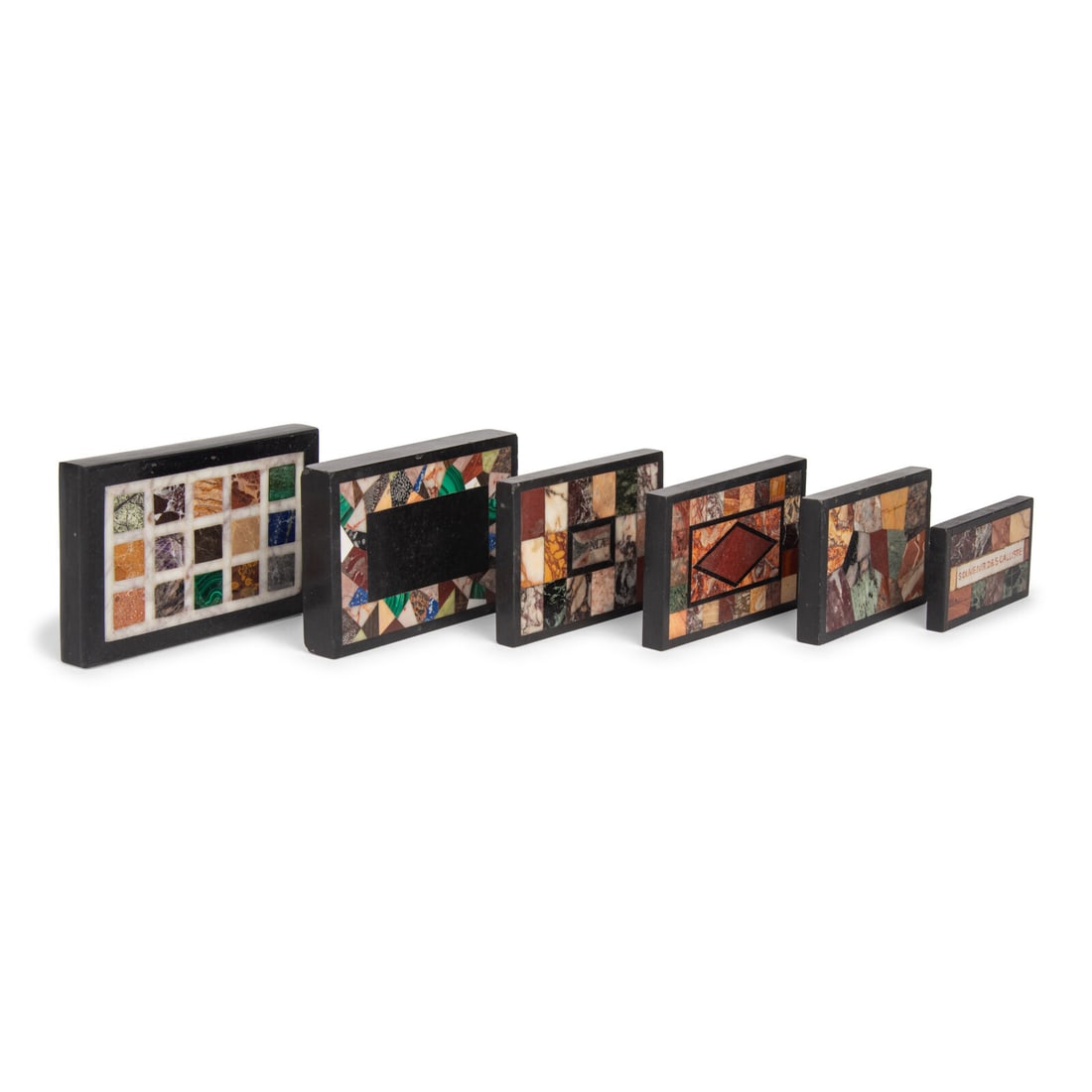 Six Rectangular Specimen Marble Paperweights - 3