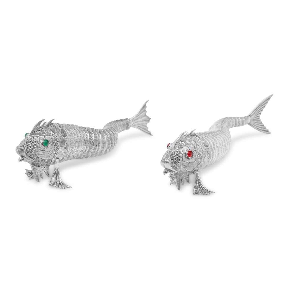 Two Spanish Silver Articulated Fish (1 of 5)