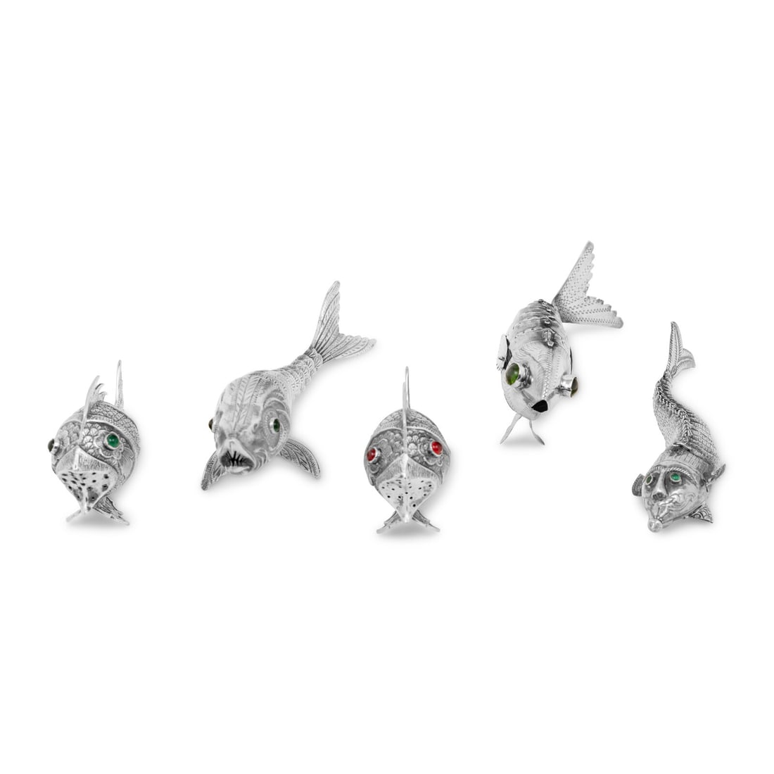 Five Silver Articulated Fish (1 of 4)