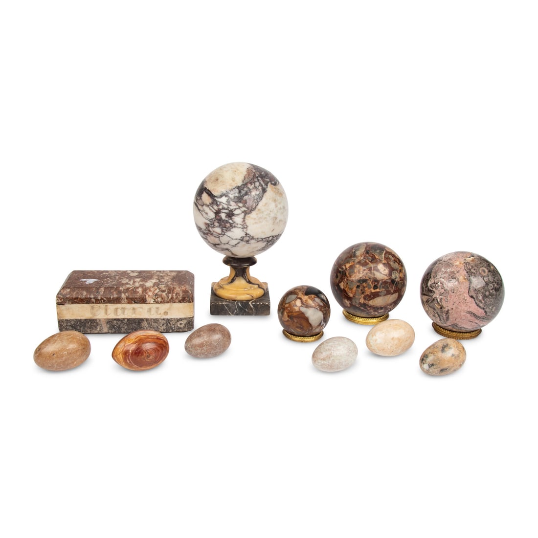 Four Grand Tour Marble Spherical Ornaments (1 of 3)