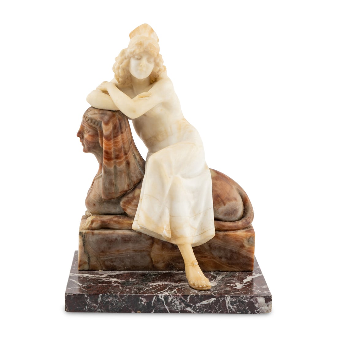 An Italian Alabaster and Marble Figural Group (1 of 5)