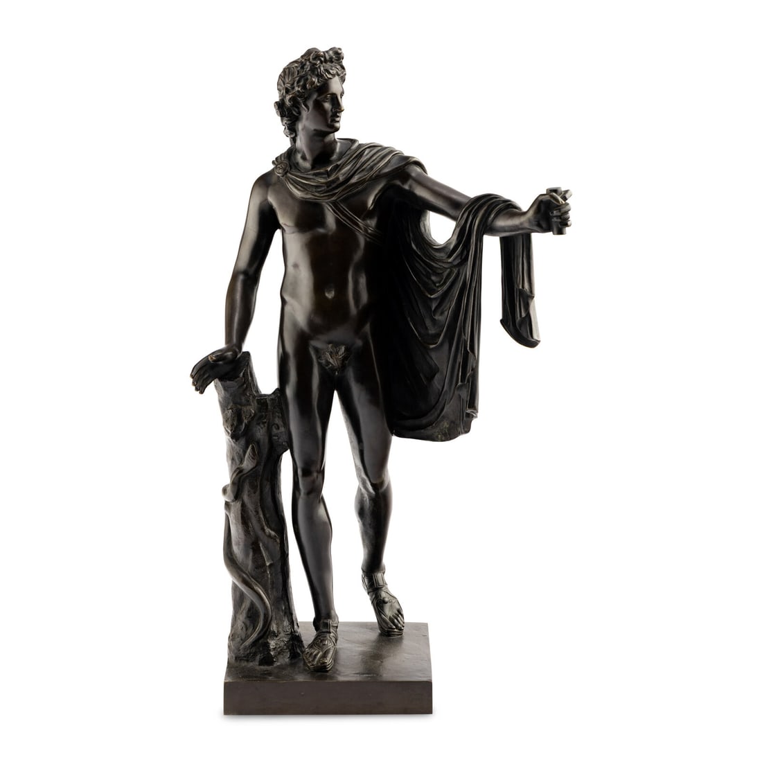 A Large Grand Tour Bronze Figure of Apollo Belvedere (1 of 5)