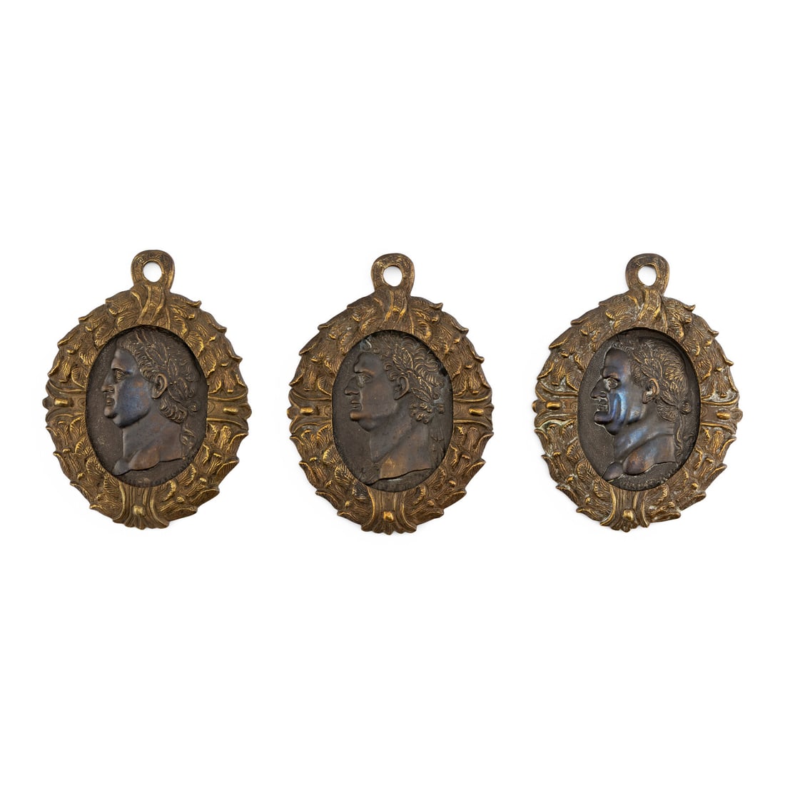 A Set of Three Bronze Medallions of Roman Emperors (1 of 4)