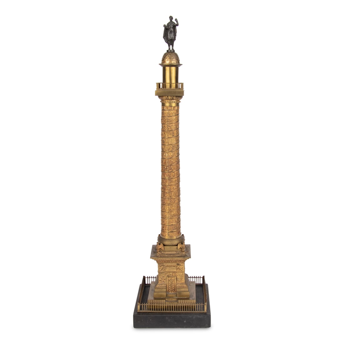A Grand Tour Gilt Bronze Model of the Vendôme Column (1 of 4)