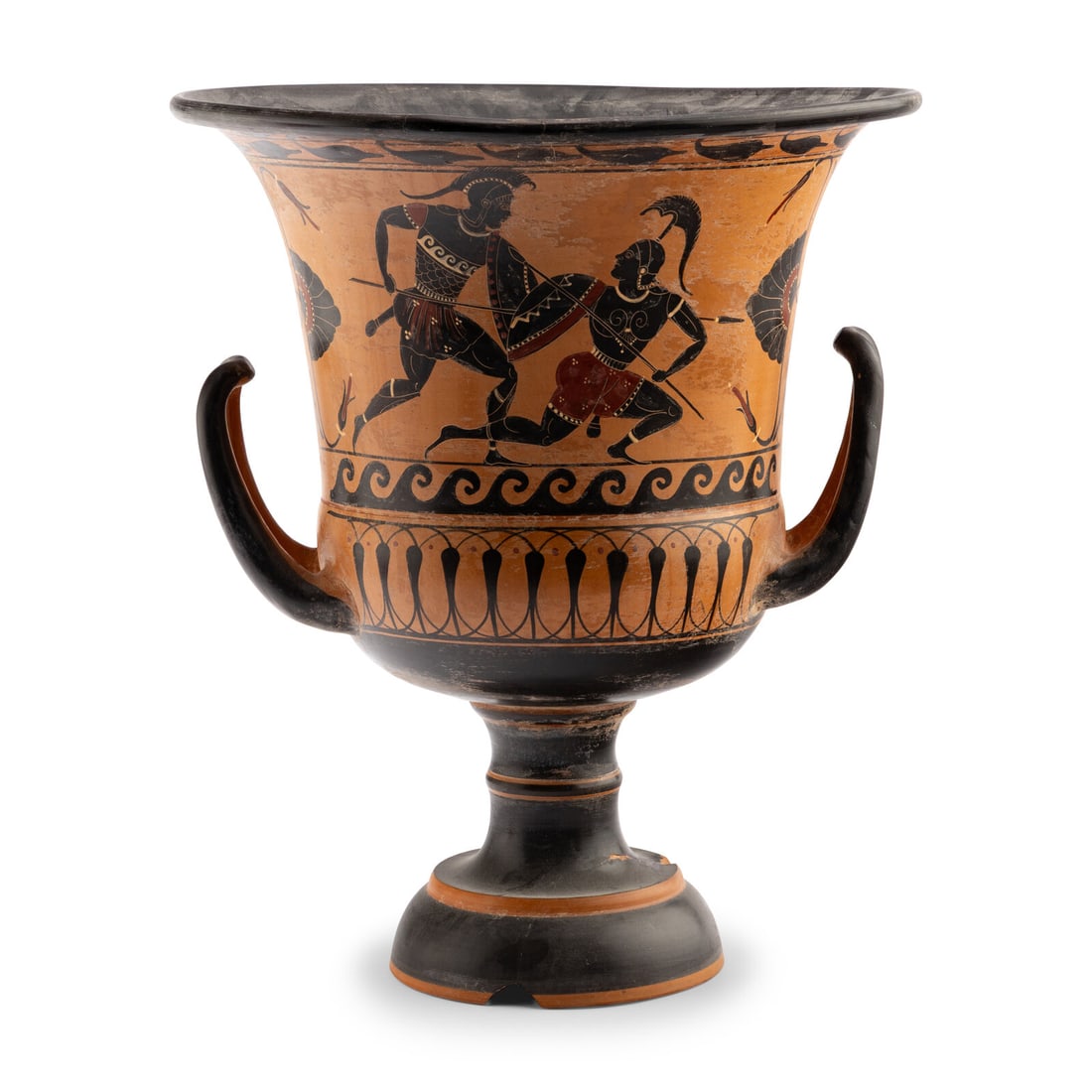 An Attic Style Black-Figure Krater: An Attic Style Black-Figure Krater 19th Century Height 19 1/8 x diameter 16 inches. Property from the Estate of Bliss Hebert and Allen Charles Klein, Miami, Florida This lot is located in Chicago. Bli