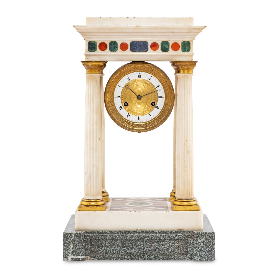 An Empire Style Specimen Marble Portico Clock (1 of 5)