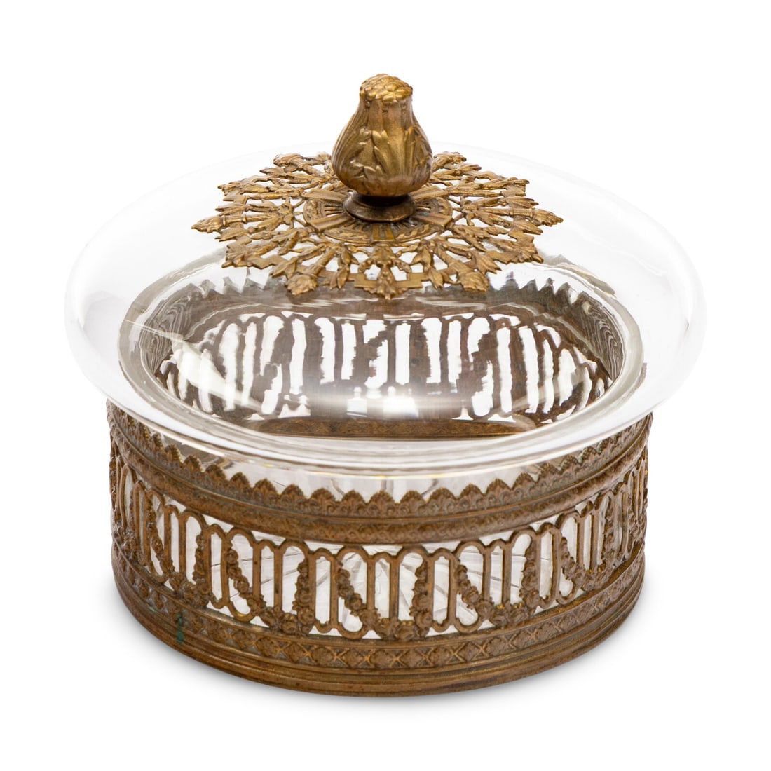 A Palais Royal Gilt Bronze Mounted Glass Bonbonnière (1 of 3)