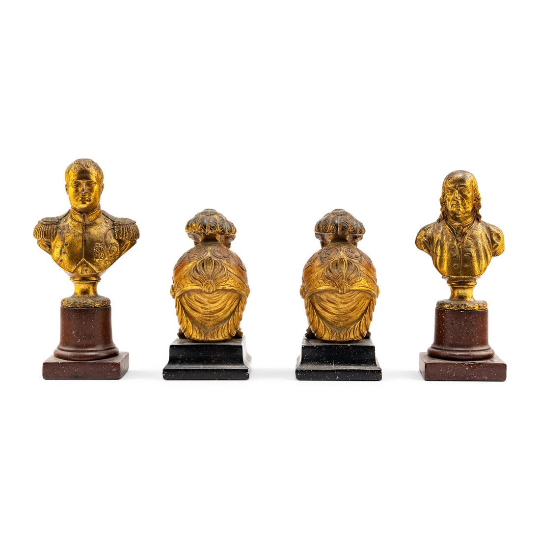 Two Pairs of Painted and Giltwood Bookends (1 of 6)