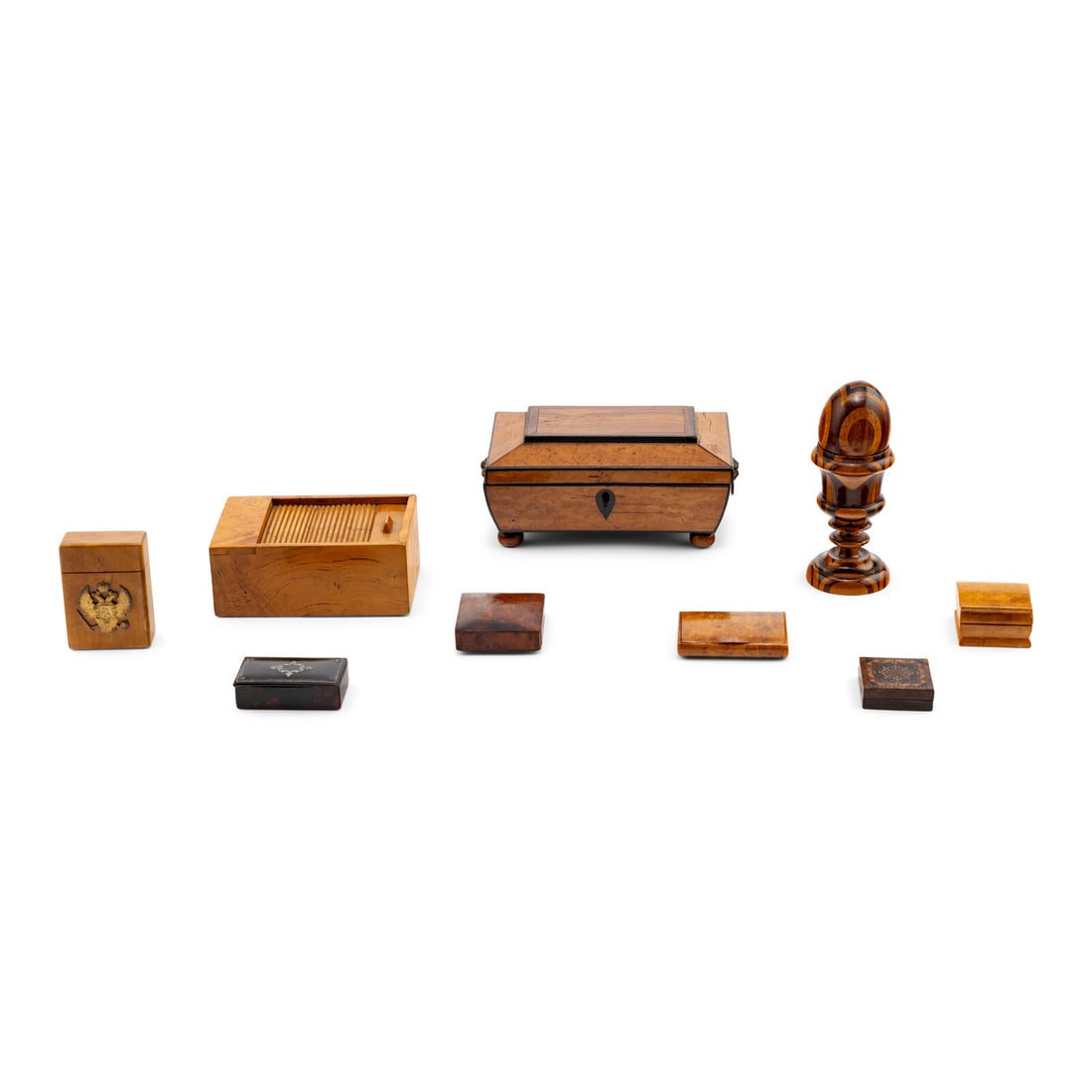 A Group of Eight English and Continental Wood Boxes (1 of 3)