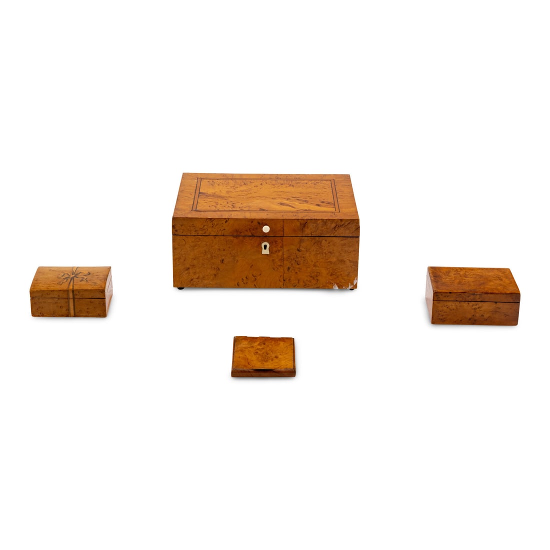 A Group of Burlwood Boxes (1 of 5)