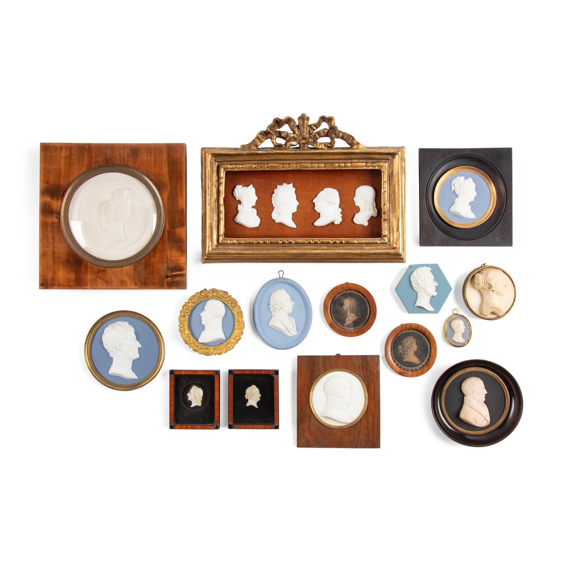 A Group of Fifteen French and English Profile Plaques (1 of 3)