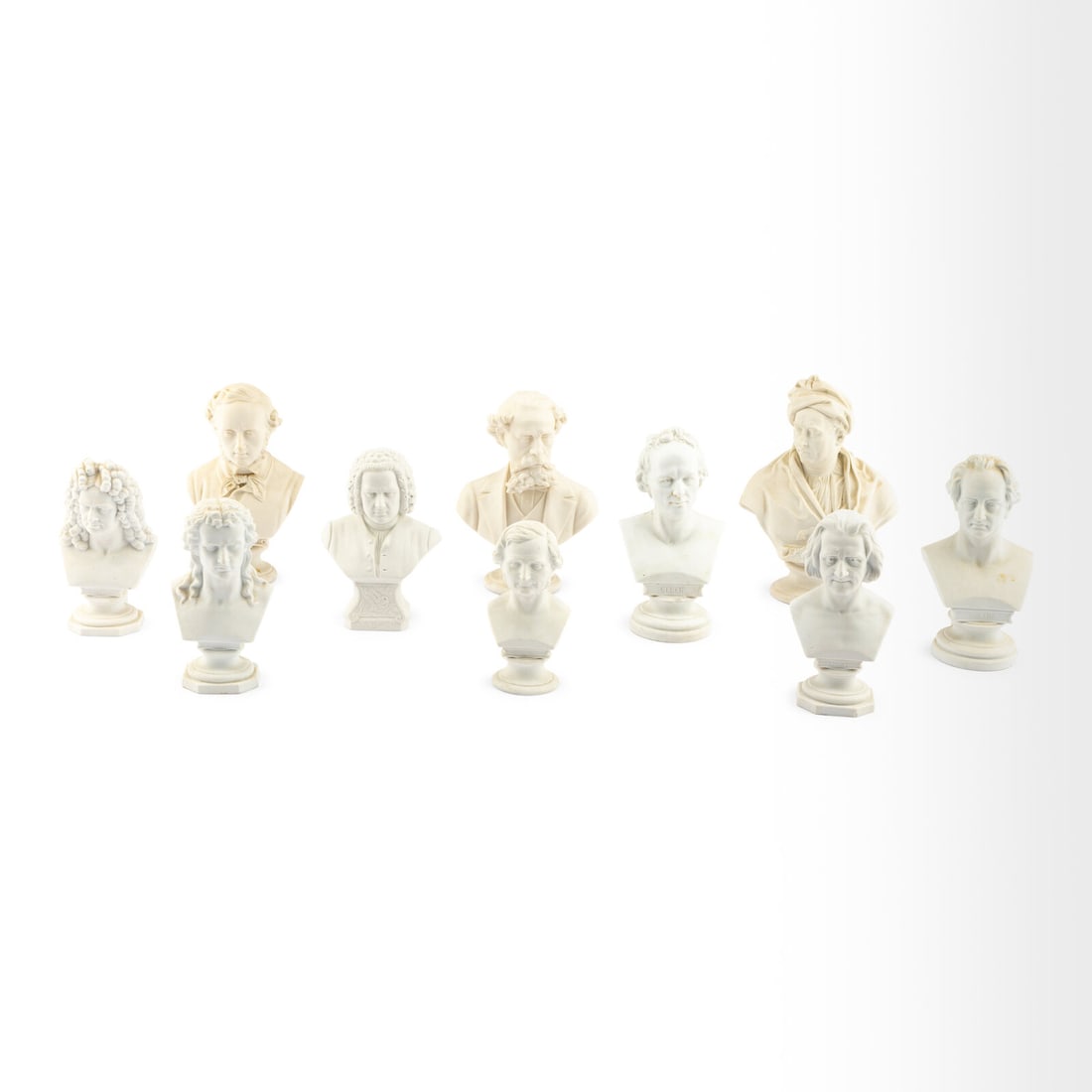 A Collection of Ten Parian Ware Portrait Busts (1 of 5)