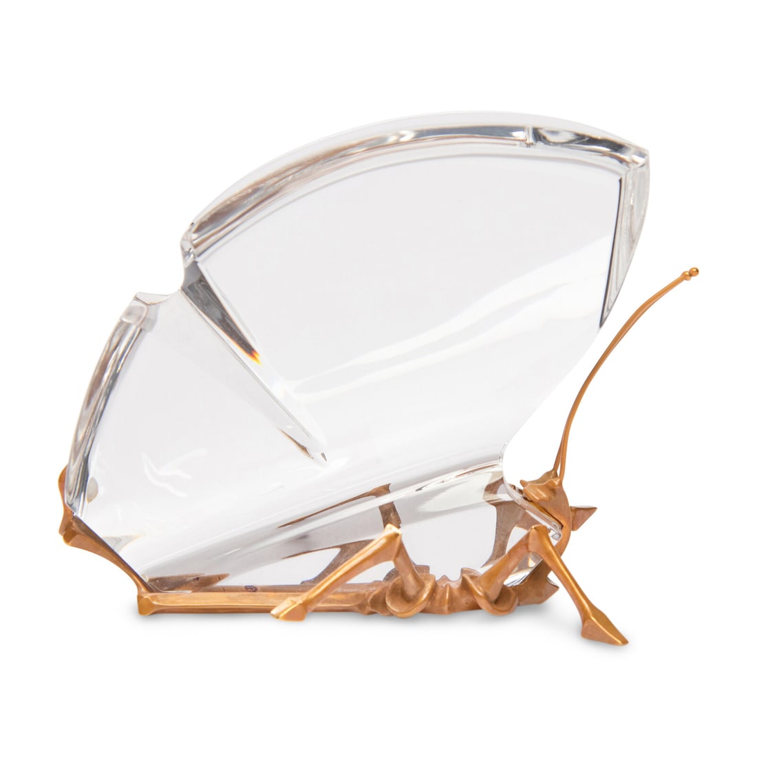 A Steuben Glass and 18 Karat Gold Butterfly Sculpture (1 of 4)
