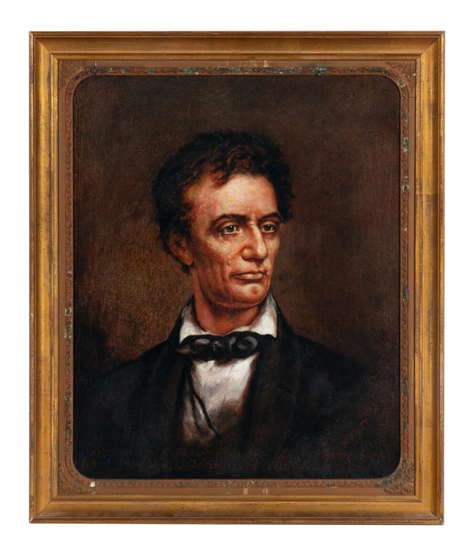 Charles Alfred Barry (American, 1830-1892) Abraham Lincoln: The Greek God, 1892, oil on canvas, (1 of 9)