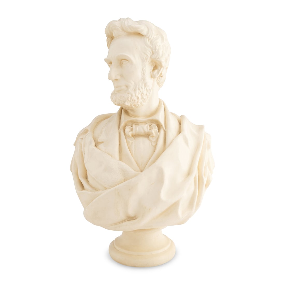 Thomas Dow Jones (American, 1811-1881) Bust of Abraham Lincoln "from life", plaster: Thomas Dow Jones (American, 1811-1881) Bust of Abraham Lincoln "from life" plaster Height 32 1/2 in. Inscribed on rear, "T.D. Jones Sculptor 1861". Prior to Abraham Lincoln's inauguration in March 186