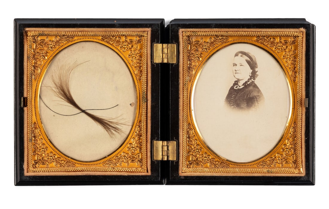 LINCOLN, Mary Todd (1818-1882). A lock of hair purportedly taken from Mary Todd Lincoln, ca 4 March (1 of 1)