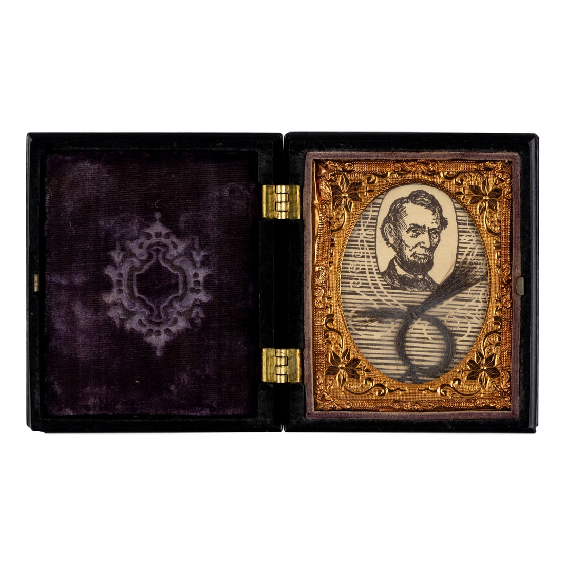 [LINCOLN, Abraham (1809-1865)]. A substantial lock of hair purportedly removed from Lincoln's head (1 of 1)