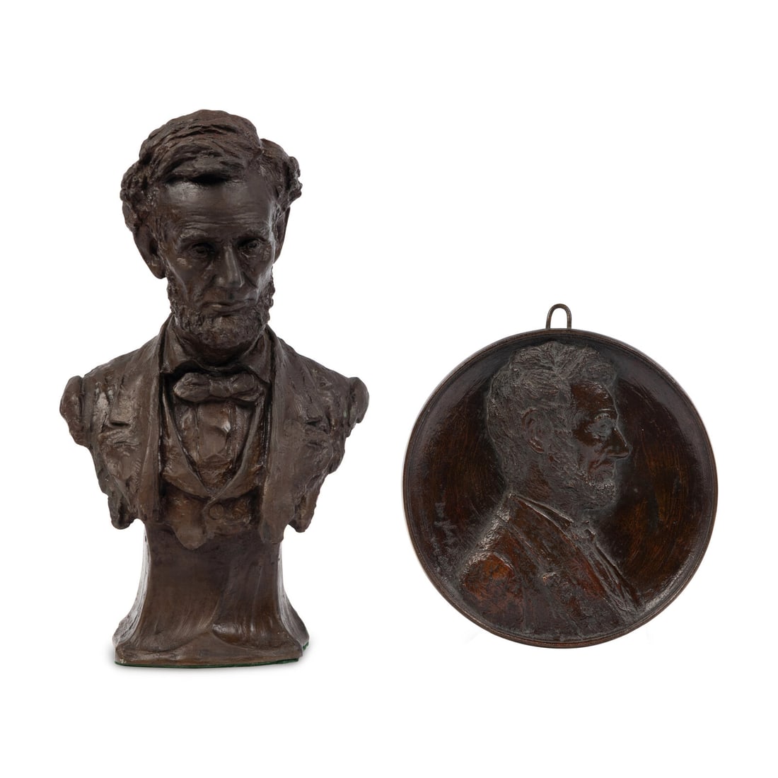 Leo Frank Nock (American, 1875-1949) Portrait bust of Abraham Lincoln, bronze (1 of 6)