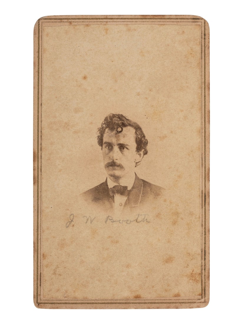 [LINCOLN ASSASSINATION]. Previously unknown CDV of John Wilkes Booth attrib. to Norton & Luther, (1 of 2)