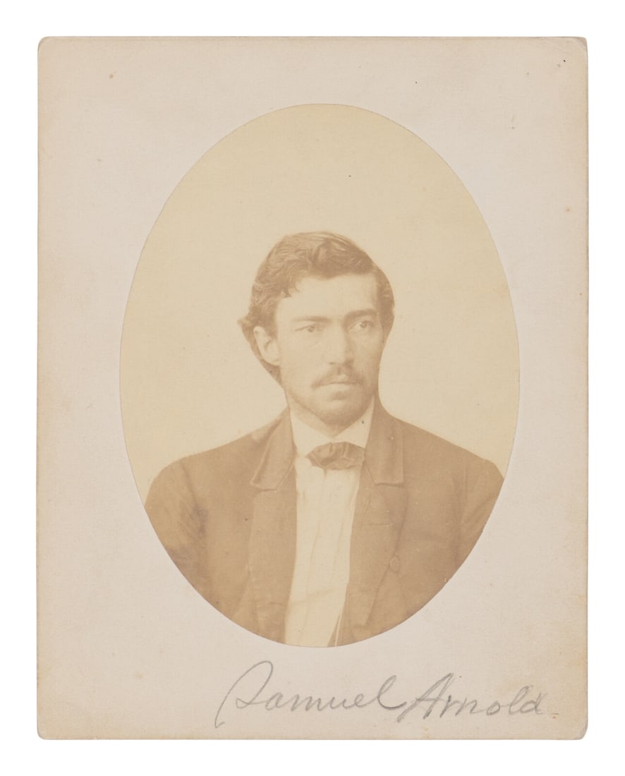 [LINCOLN CONSPIRATOR]. [ARNOLD, Samuel Bland (1834-1906)]. Cabinet card photograph of Arnold, ca (1 of 2)