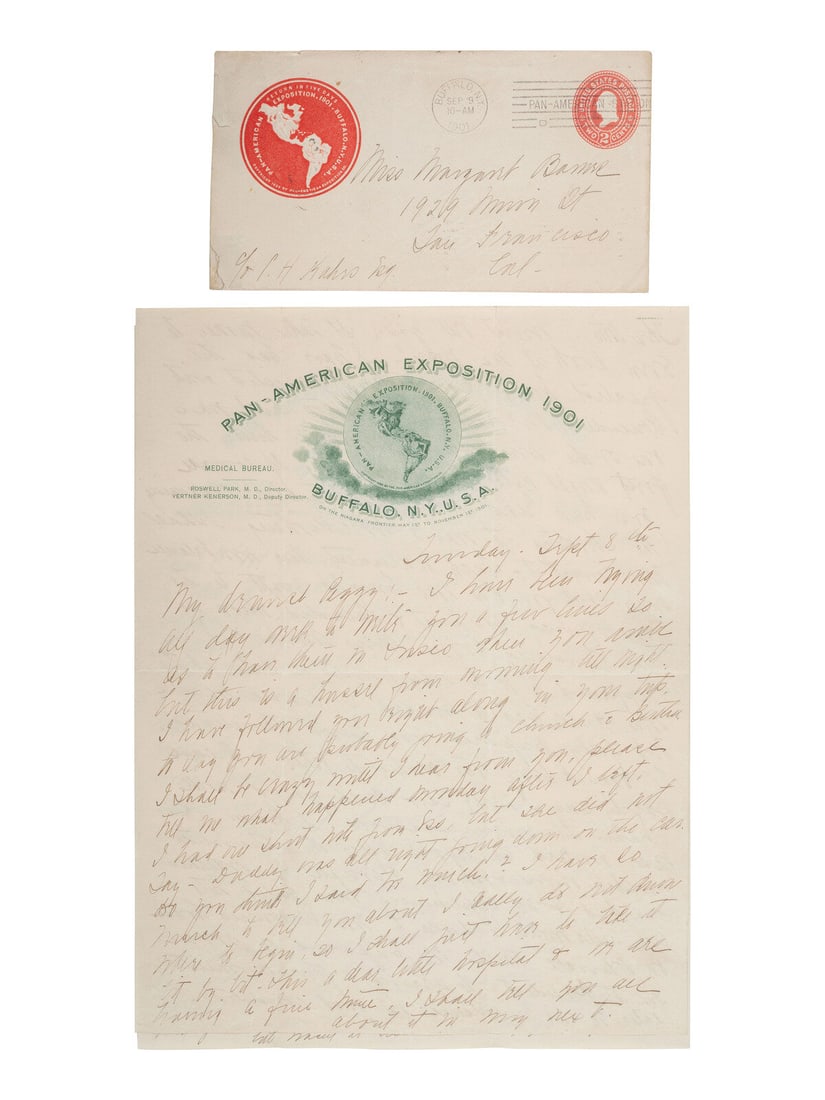 [MCKINLEY, William (1843-1901).] Detailed letter describing President McKinley's medical condition (1 of 3)