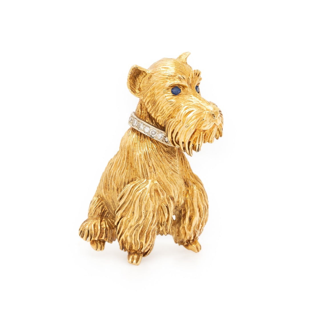 CARTIER, YELLOW GOLD AND DIAMOND SCOTTIE DOG BROOCH (1 of 2)