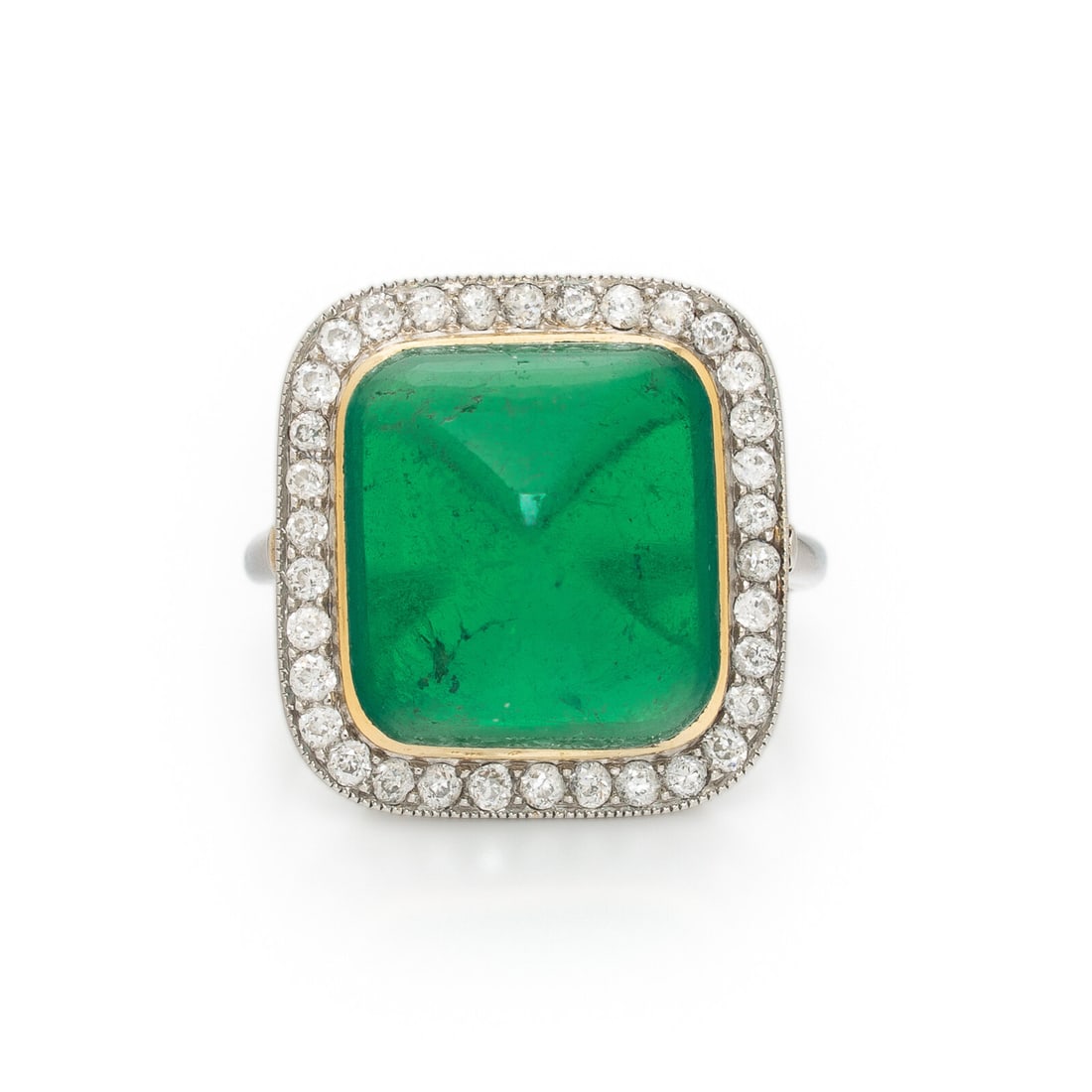 COLOMBIAN EMERALD AND DIAMOND RING - 3