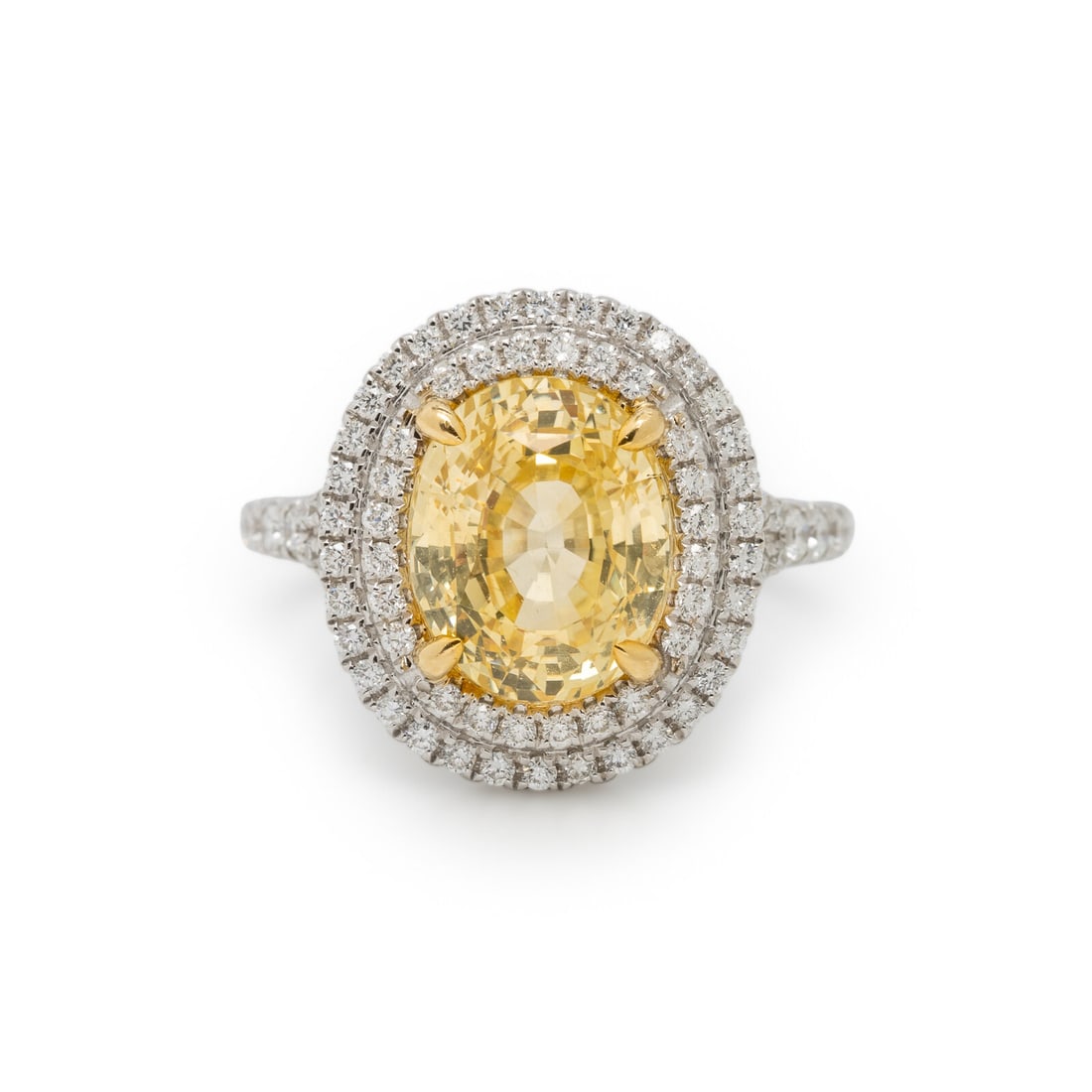 YELLOW SAPPHIRE AND DIAMOND RING (1 of 5)