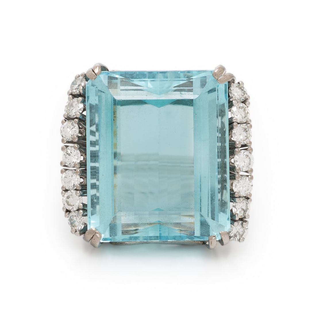 AQUAMARINE AND DIAMOND RING (1 of 3)