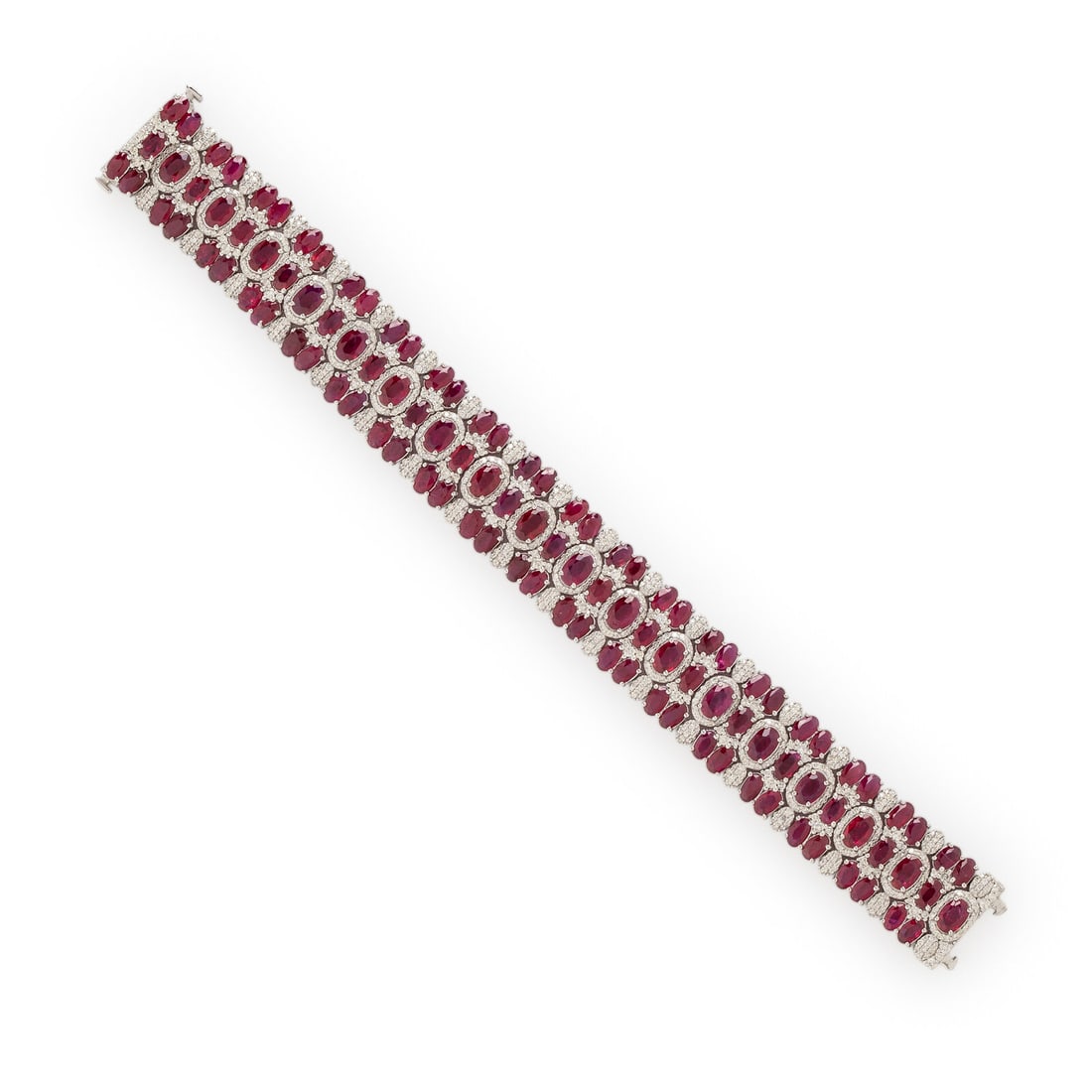 BURMESE RUBY AND DIAMOND BRACELET - 2