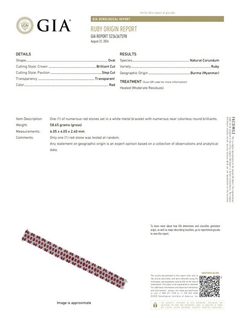 BURMESE RUBY AND DIAMOND BRACELET - 4