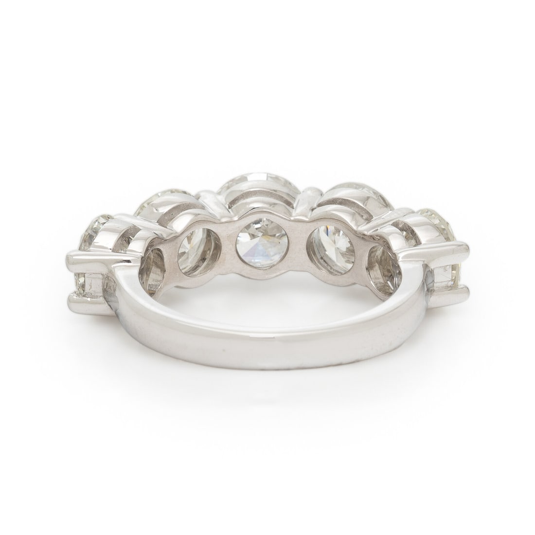 FIVE STONE DIAMOND AND PLATINUM RING - 2