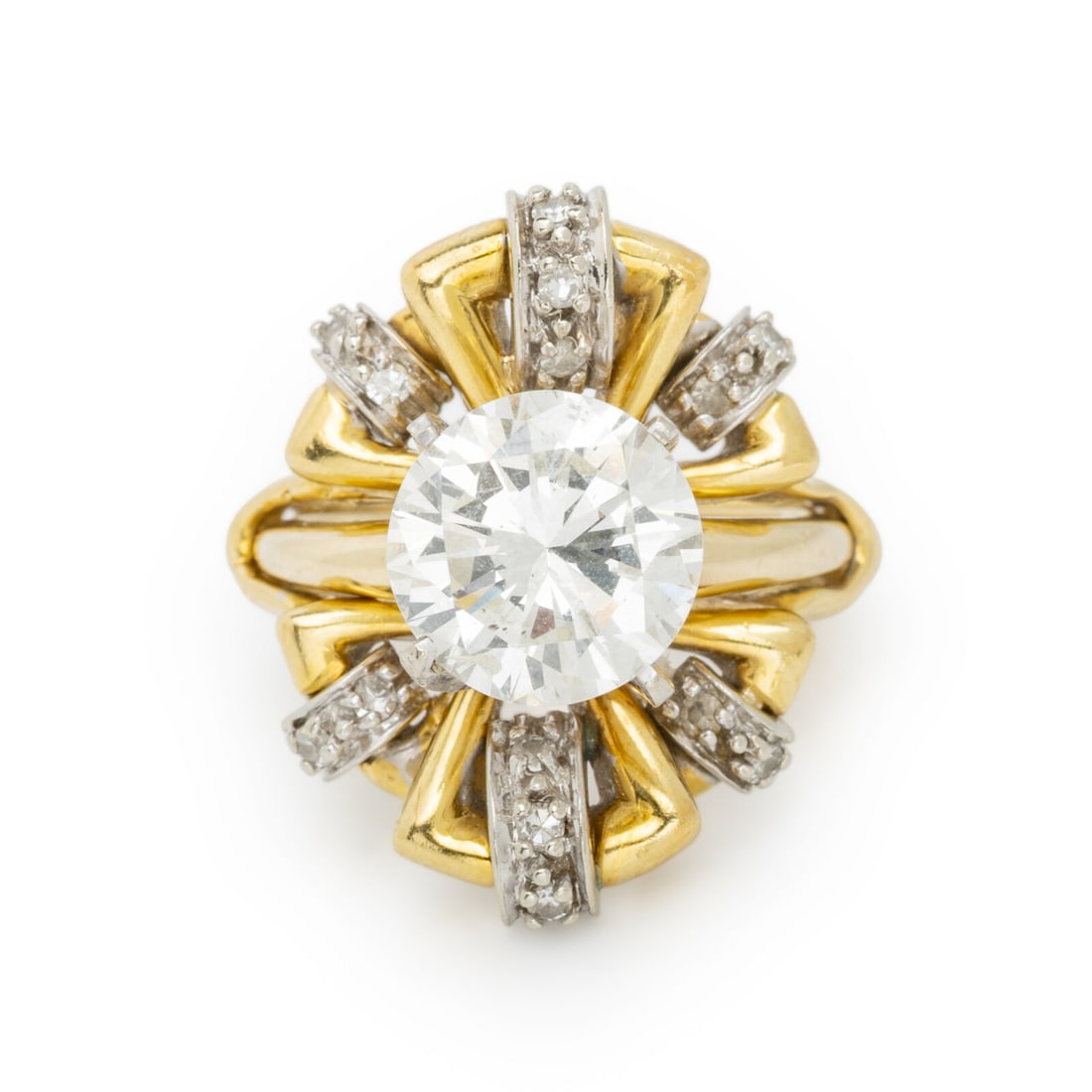DIAMOND AND BICOLOR GOLD RING WITH JACKET (1 of 6)