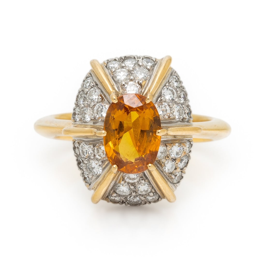 YELLOW SAPPHIRE AND DIAMOND RING (1 of 3)