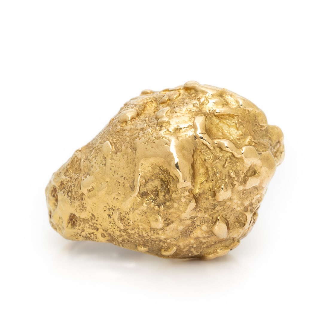 DAVID WEBB, YELLOW GOLD 'NUGGET' RING - 2
