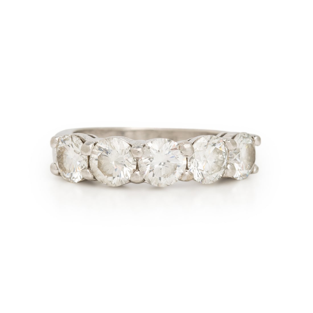 FIVE STONE DIAMOND AND PLATINUM RING (1 of 3)