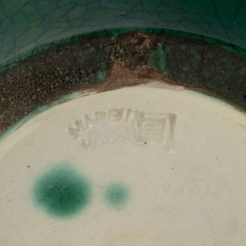 A Pair of Awaji Green Crackle Glazed Ceramic Vases - 3