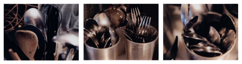 Lise Laure Batifol Kitchen Utensils (three works), 2004-2006: Lise Laure BatifolKitchen Utensils (three works), 2004-2006photograph mounted to metalsigned, editioned, and dated on verso, from an edition of 29 21 3/4 x 31 1/2 inches. Property from an Alessandra