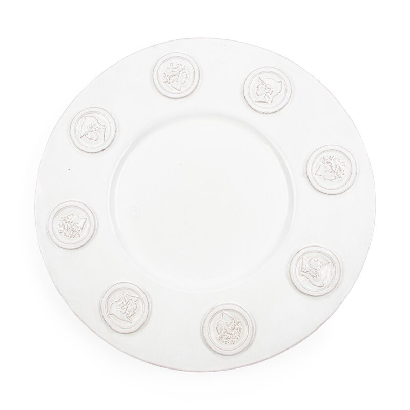 A White Glazed Earthenware Centerpiece: A White Glazed Earthenware Centerpiece 20th Century Diameter 24 1/2 inches. Property from an Alessandra Branca-Designed Chicago Residence This lot is located in Chicago. 