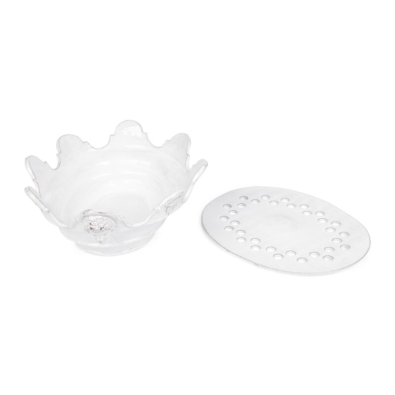 A White Glazed Earthenware Monteith - 2