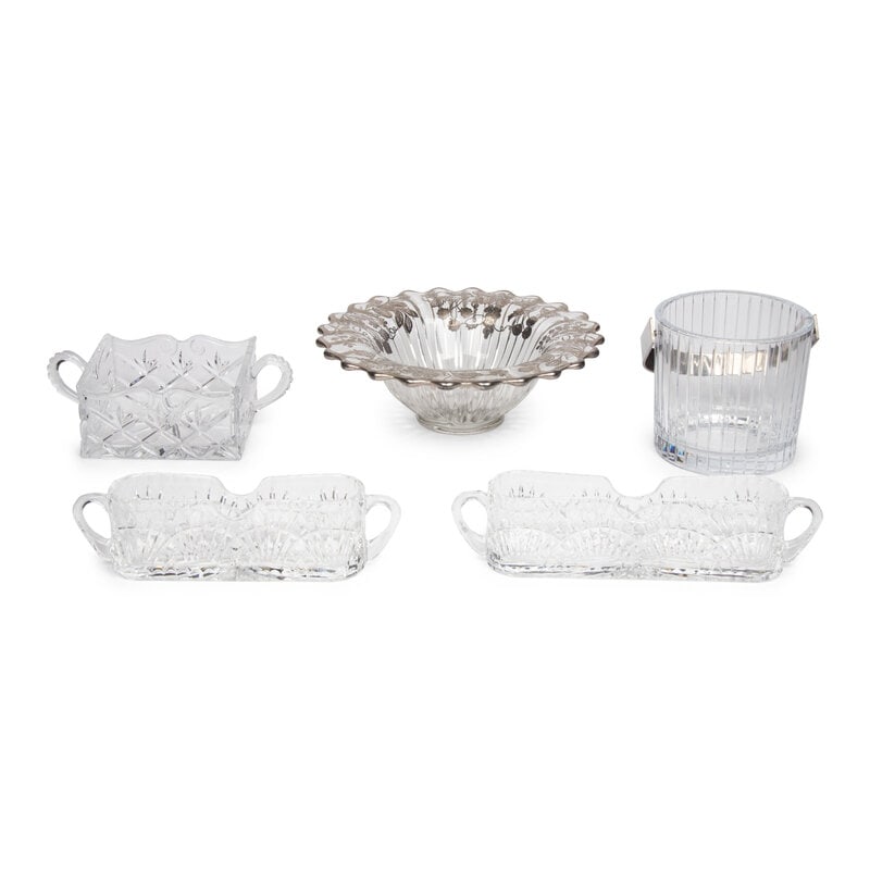 A Group of Five Cut-Glass Table Articles (1 of 13)