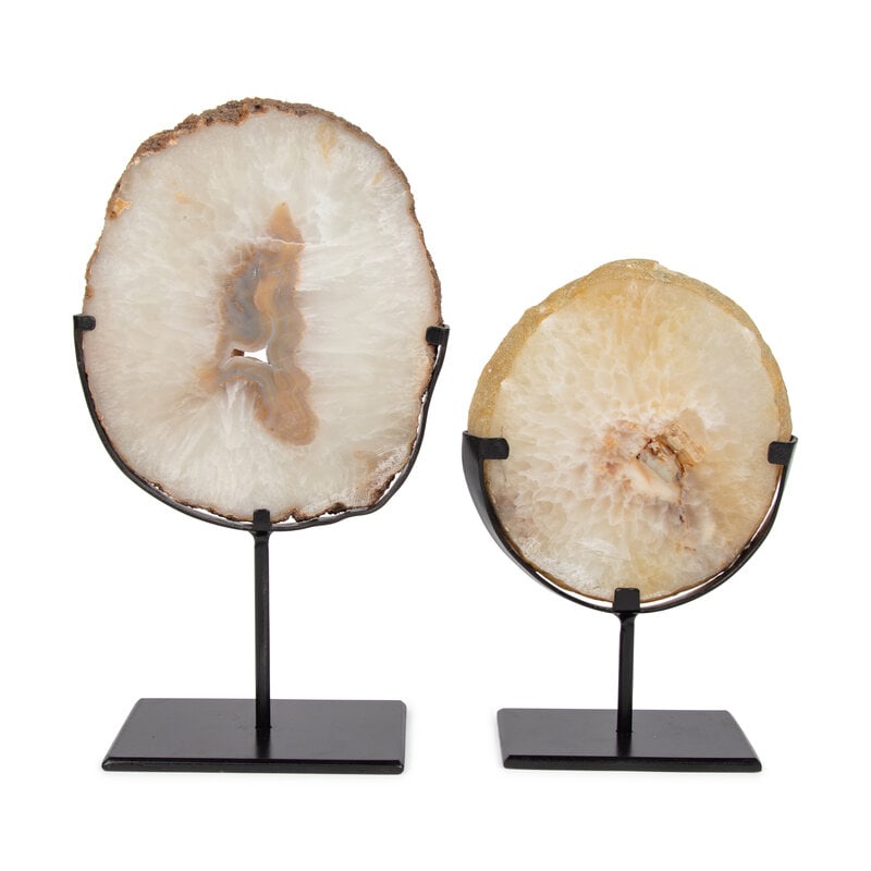Two Agate Specimens on Stands - 2