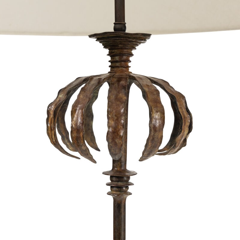 A Cast Bronze "Frond" Floor Lamp  - 2