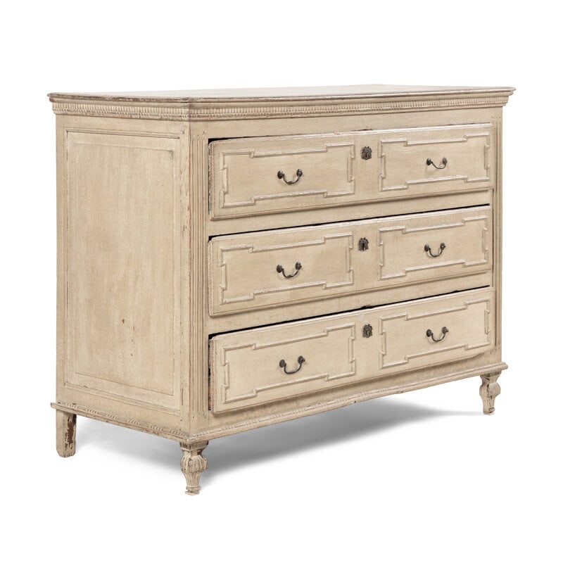 A North European Gray-Painted Commode - 2