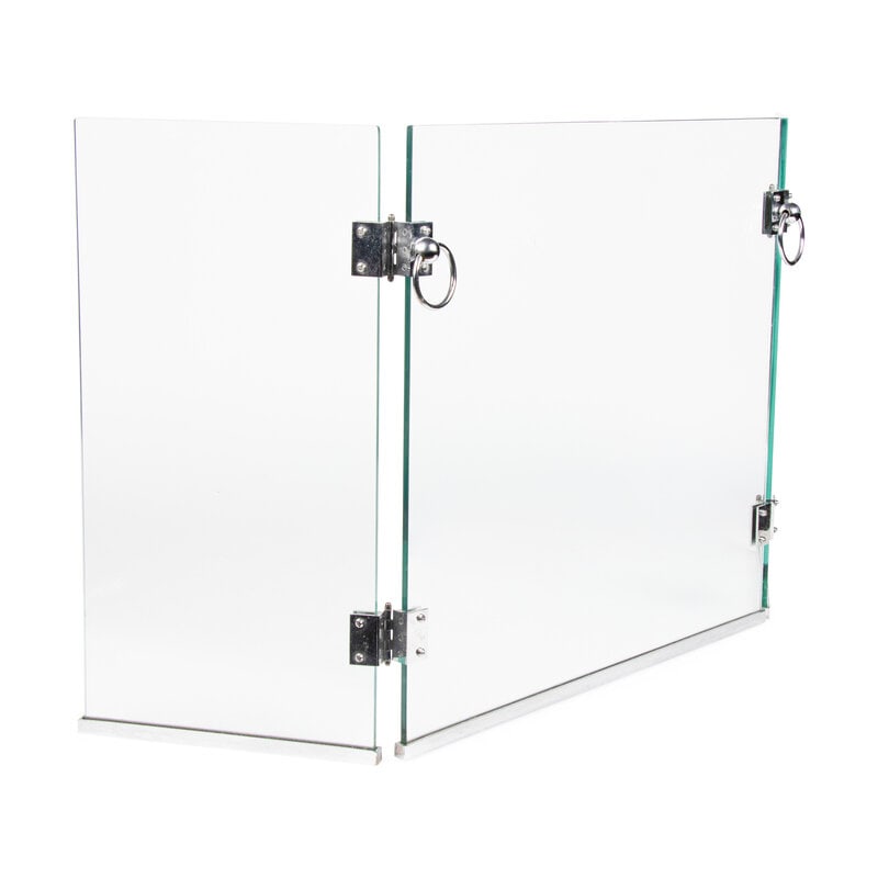 A French Glass and Steel Fire Screen - 2