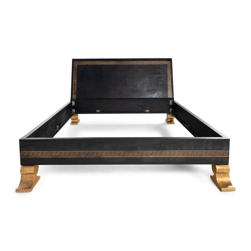 A Contemporary Gilt Lacquer Bed - 2