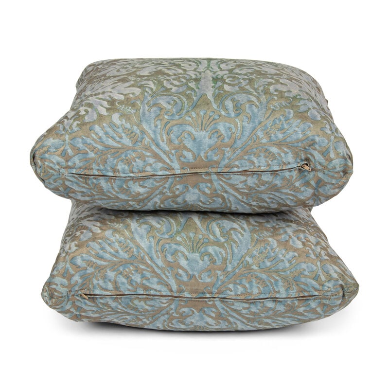A Pair of Fortuny Sevres Throw Pillows - 2