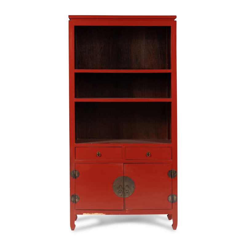 A Chinese Red-Painted Bookcase (1 of 14)