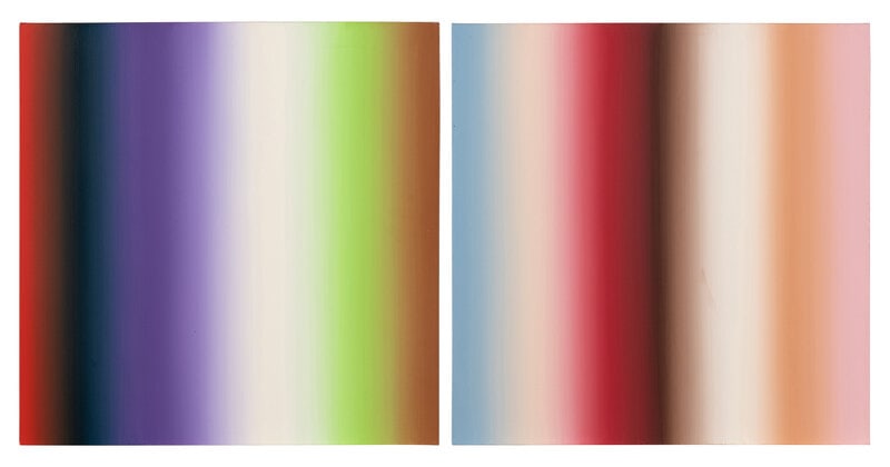 Patrick Dintino (American, 20th/21st Century) Nude Beach and Starfire (two works), 2008: Patrick Dintino(American, 20th/21st Century)Nude Beach and Starfire (two works), 2008oil on canvassigned and titled (verso)24 1/4 x 24 1/4 inches. Property from an Alessandra Branca-Designed