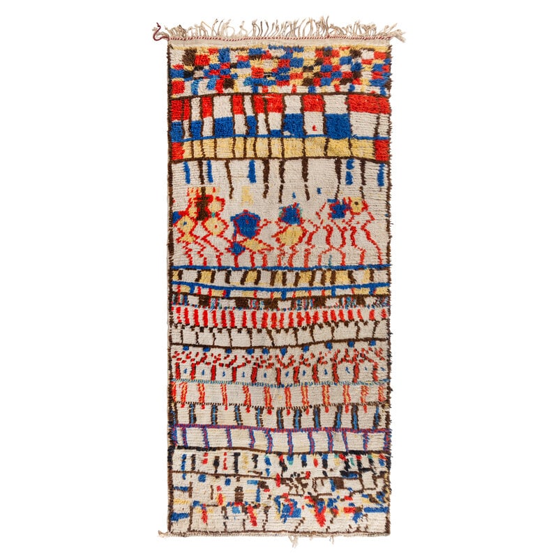 A Moroccan Rug: A Moroccan Rug 20th Century 9 feet 7 inches x 4 feet 4 inches. Property from an Alessandra Branca-Designed Chicago Residence This lot is located in Chicago. 